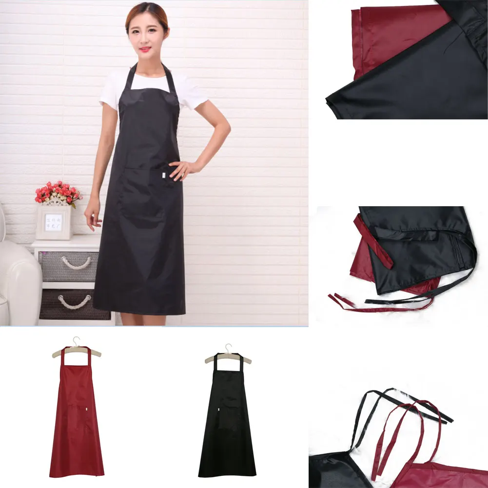 US STOCK PLAIN APRON WITH POCKET FOR CHEFS BUTCHER HOME KITCHEN COOKING CRAFT BAKING BBQ