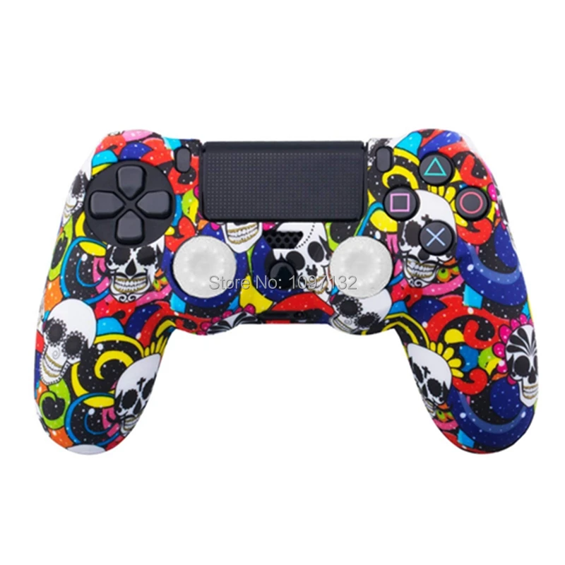 PS4 Камуфляжный силиконовый защитный чехол для sony Playstation 4 контроллер для Dualshock 4 Slim Pro геймпад - Цвет: camo C