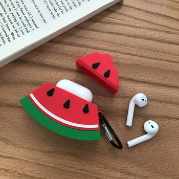 

Interesting Cute Fruit Slice Watermelon Headphone Case Silicone Protection Earphone Skin Cover For Apple Airpods 1 2 Accessories