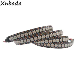 DC12V WS2812B WS2812 RGB светодиодные полосы, индивидуально адресуемых Smart 2812 IC, черный/белый PCB Водонепроницаемый IP30/65/67