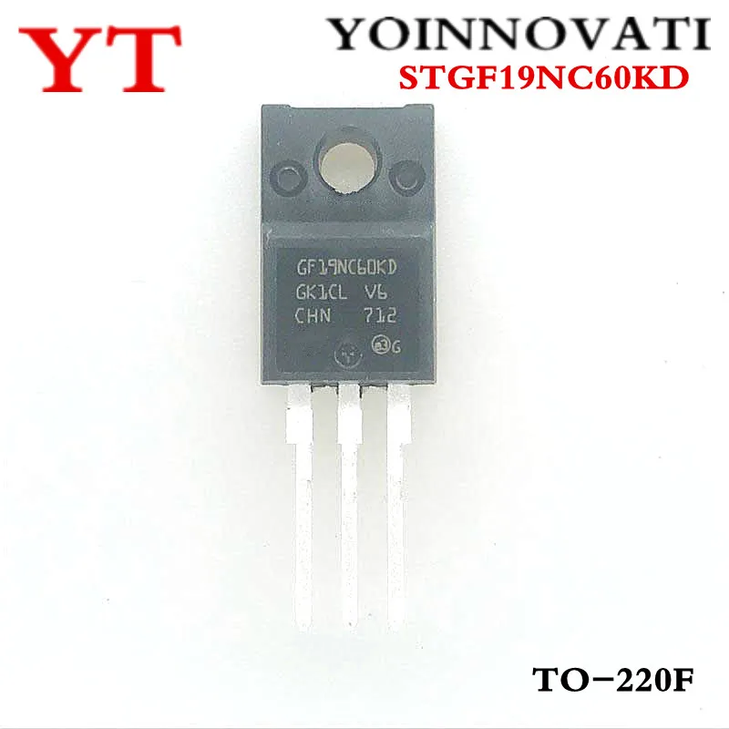 50PCS/LOT STGF19NC60KD STGF19NC60 GF19NC60KD TO-220F | Электронные компоненты и принадлежности