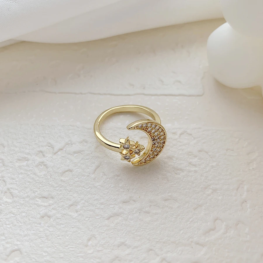 2021 Korean Female's AAA Zircon Ring Simple MOM Adjustable Opening Rings for Women Mother's Day Jewelry Gift