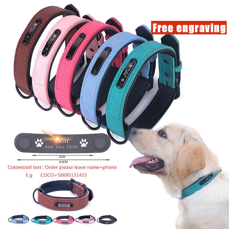 soft personalized dog collars
