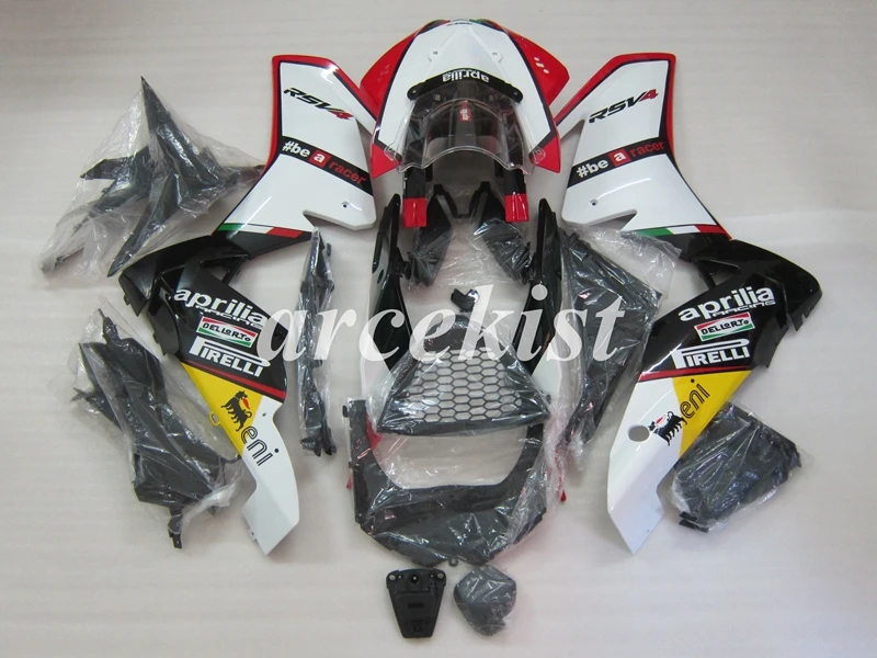 OEM качество литья под давлением ABS обтекатель комплект подходит для Aprilia RSV4 1000 2009- 09 10 11 12 13 14 красный белый