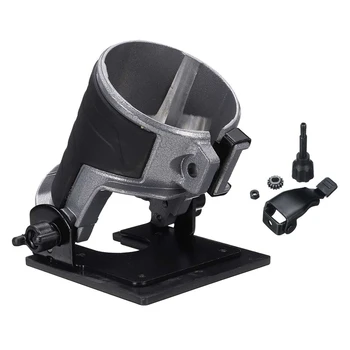 

Adjustable Balance Trimmer Base Shield Wood Work Shank Trim Router Edge Molding Metal + Plastic Power Tool Parts 8.9x8.9cm