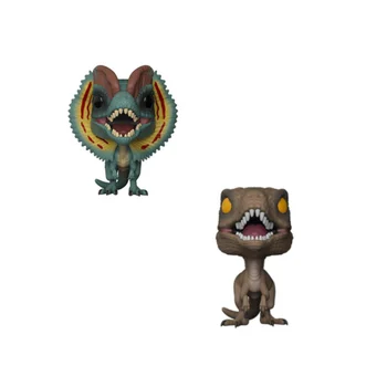 

Jurassic Park Dilophosaurus Velociraptor 549&550 PVC Figure Collection Model Toys