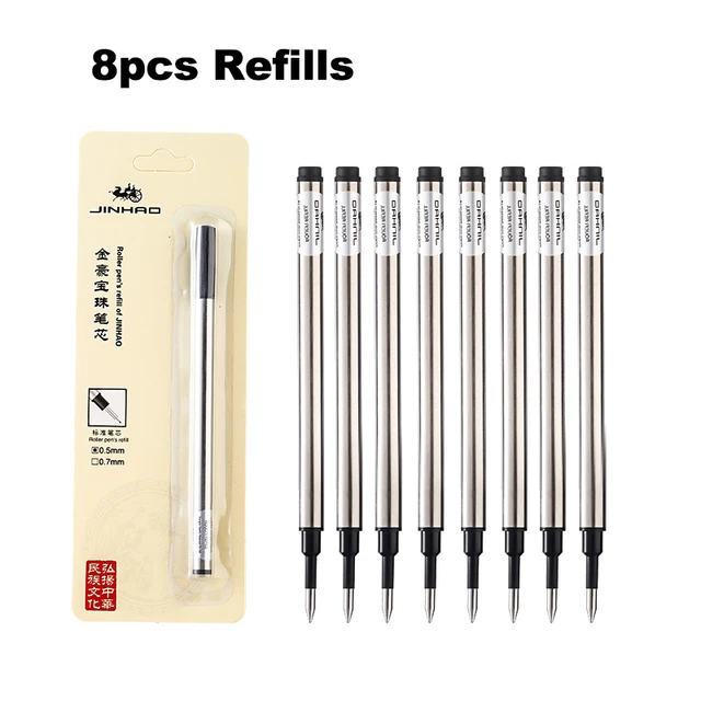 10PCS Penna A Sfera Refill JINHAO Standard Nero e Blu Inchiostro Rollerball  Pen Refill 0.5 MILLIMETRI