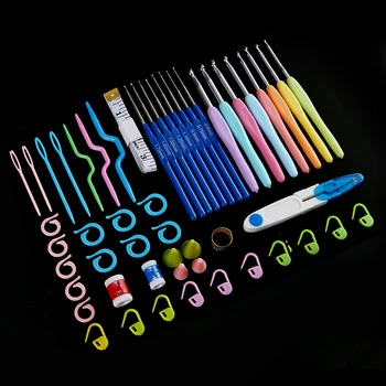 

Useful Knitting Tool Kit 57pcs Crochet Needle Hook Accessories Set with Case DIY Knitting Kits