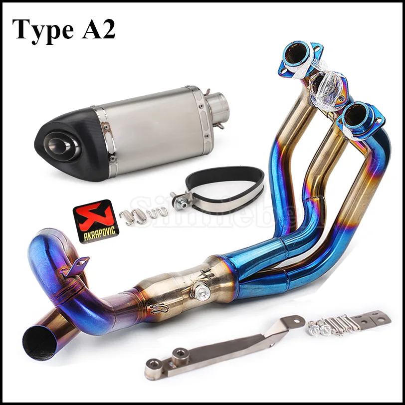 MT-09 FZ-09 moto rcycle Akrapovic выхлопная труба глушителя полная система Слип-на трубе карбоновая побега мото для Yamaha MT09 FZ09 XSR900