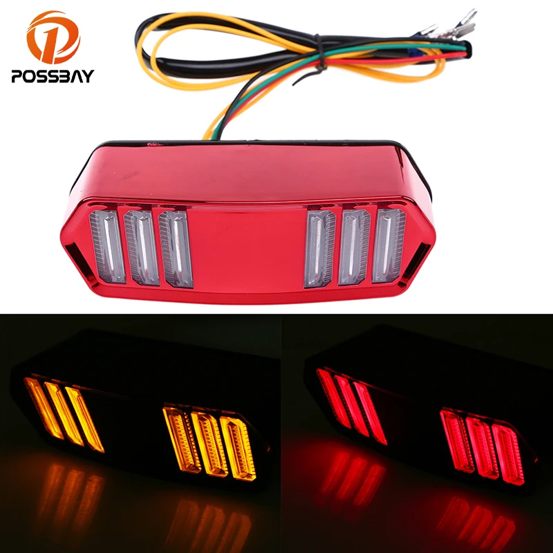 POSSBAY Motorcycle Tail Lights Rear Taillights Stop Light Motorbike Flasher for Honda MSX125 CBR650F CTX700 CTX700N |