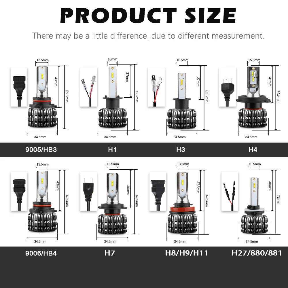 LED Car Lights LED Lights LED Bulbs LED Headlights LED Car Headlights BraveWAY H4 H7 H1 H3 H27 9005 9006 HB3 HB4 H11 LED Fog Lamp 3000K 6000K 8000K White Yellow Green Ice Blue