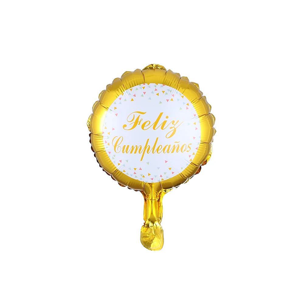 10pcs/lot 10inch Feliz Cumpleanos Spanish Happy Birthday Balloons Round Mylar Helium Balloon Happy Birthday Party Air Globos 10pcs/lot 10inch Feliz Cumpleanos Spanish Happy Birthday Balloons Round Mylar Helium Balloon Happy Birthday Party Air Globos