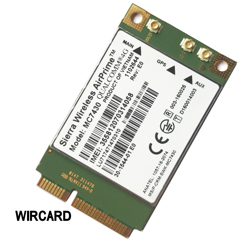 MC7430 LTE 4G модуль fdd-lte TDD-LTE CAT6 HSPA+ GNSS WWAN карта USB 3,0 MBIM интерфейс 4G карта