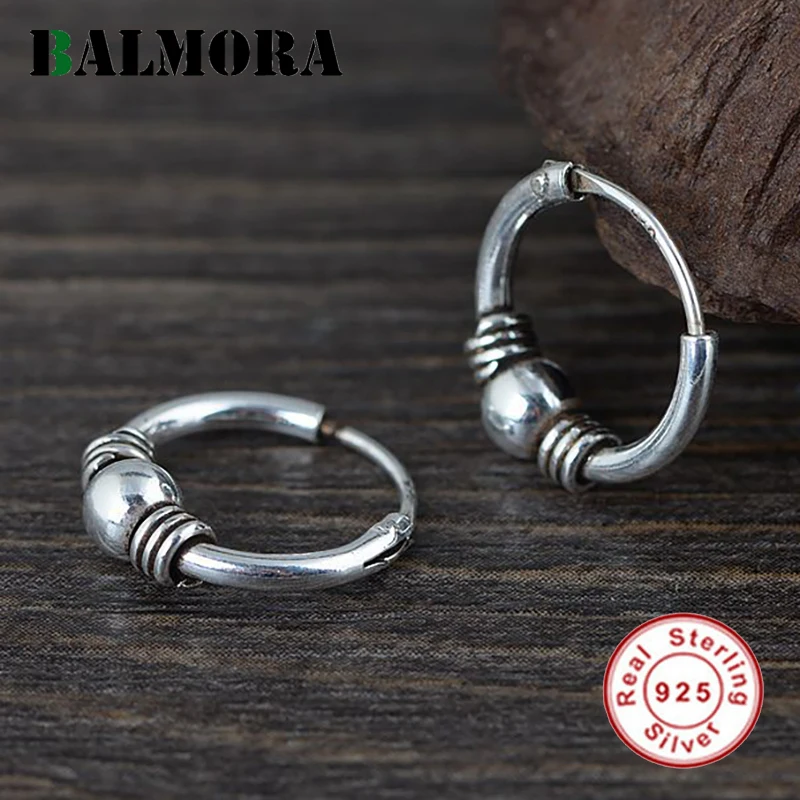 BALMORA,, настоящее 925 пробы, серебряные серьги-кольца, для женщин,, маленький обруч, Huggie, серьги, ювелирное изделие, YJE0156