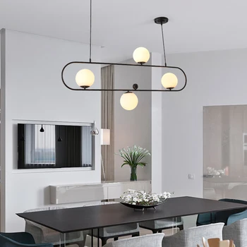 

pendant nordic light restaurant pendant light simple personality creative bar dining room living room oval glass ball lamps E27