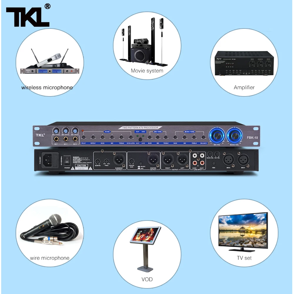 Коаксиальный вход TKL K10 полнофункциональный процессор с поддержкой bluetooth для