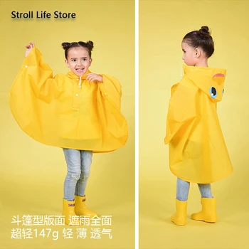 

Cartoon Kids Raincoat Yellow Rain Poncho Girls and Boys Children Pink Rain Coat Jacket Partner Capa De Chuva Birthday Gift Ideas