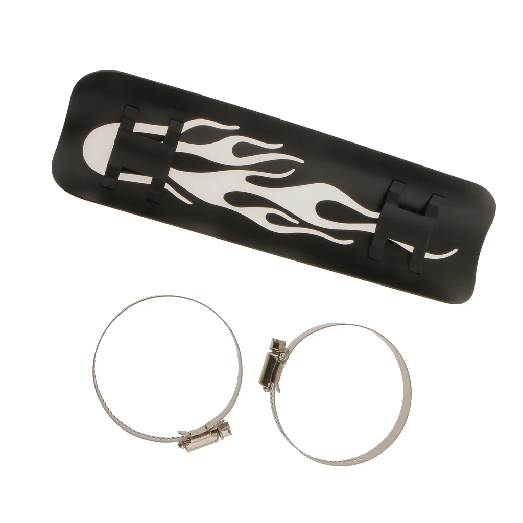 Fashion Pierced Exhaust Muffler Pipe Heat Shield Cover Heel Guard For Harley Cruise Black