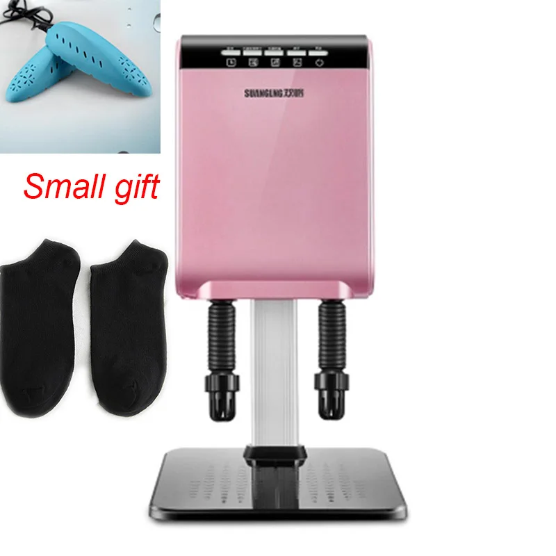 220 В 190 Вт электрическая сушилка для обуви Выдвижная сушилка для обуви сушилка с таймером УФ-Мини-стерилизатор подогреватель стерилизации дезодорант устройство - Цвет: Pink