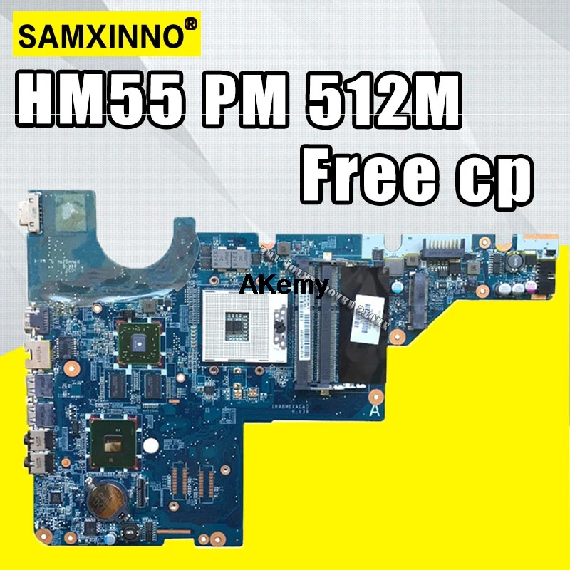 

For HP Pavilion CQ42 CQ62 G42 G62 motherboard Laptop Motherboard 595184-001 Fully Tested DDR3 HM55 PM GPU/512M Free CPU