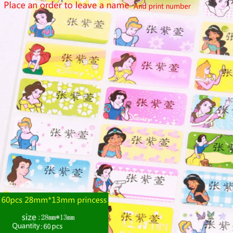 Luggage Tag Name Tag Sticker Waterproof Child Stickers Girls Custom Namen Stickers Anime Stickers for Children MZTG