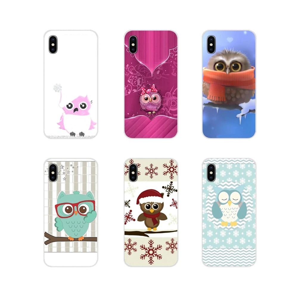 Silicone Phone Cases Covers For Xiaomi Redmi 4A S2 Note 3 3S 4 4X 5 Plus 6 7 6A Pro Pocophone F1 Cute Owl Hearts Lover Christmas | Мобильные