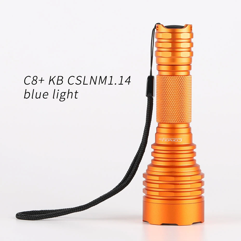 Convoy C8+ With Kb Cslnm1.14 Blue Light,18650 Flashlight Flashlights