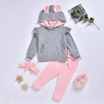

Baby Girl Clothes 2020 Spring Autumn Cotton Soft Breathable Newborn Infant Sweatshirt+Pants+Headband 3Pcs Cute Outfits Sets