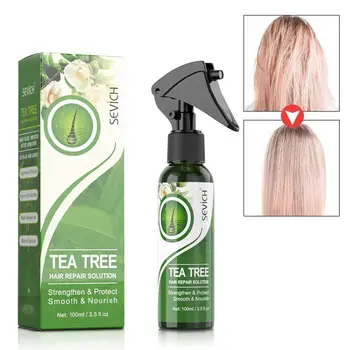 100ml Tea Tree Hair Smoothing Spray Deeply Moisturing Nourishing Dry Hair Care Repair Damaged Scales Hair Care