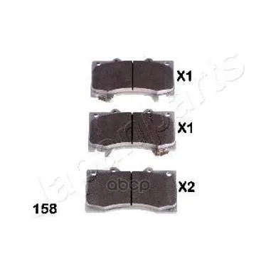 Колодки Тормозные Nissan Patrol Y62 10- Передние Japanparts Pa158af Japanparts арт. PA158AF