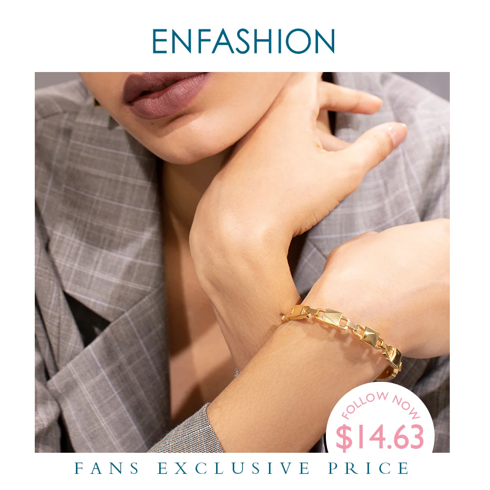 Женский Браслет манжета с замком ENFASHION браслет из нержавеющей стали