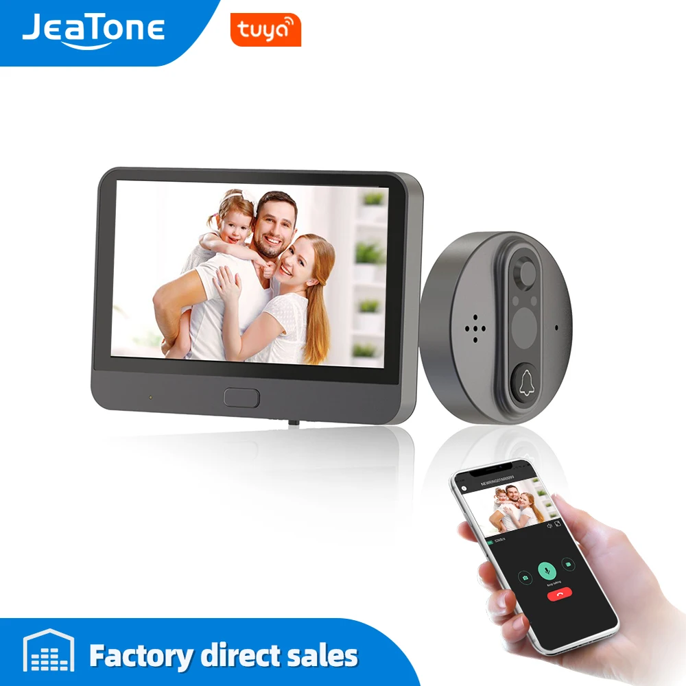 Wifi wireless Doorbell Viewer Peephole Camera Monitor for Smart Home Support Monitor Detection APP Remote control smart phone