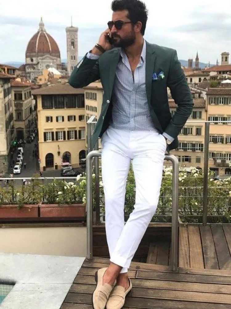 

AntonioRicci 2020 Smart Casual Mens Two Piece Slim Suit New Custom Designer Slim Fit Groom Wedding Tuxedo Formal Suit With Pants