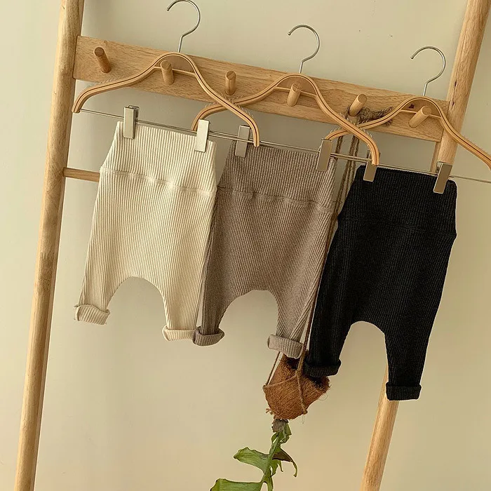 Calças do Bebê Meninos de Cintura Alta com Nervuras Footed Recém-nascido Algodão Leggings Pant Estilo Coreano Infantil Meninas Casuais Calças Longas Roupas 7 cintura alta com nervuras algodão leggings pant
