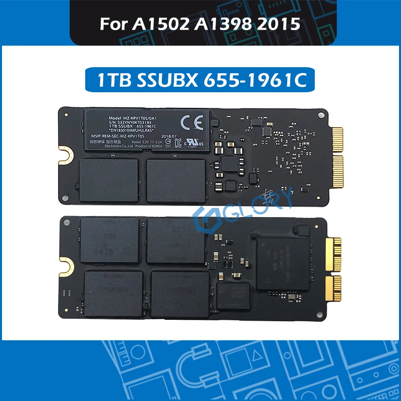 

Brand New MZ-KPV1T0S/0A1 655-1961C For Macbook Pro Retina 13" 15" A1502 A1398 1TB SSUBX PCIe SSD Replacement 2015
