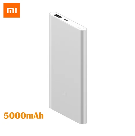 Оригинальный внешний аккумулятор Xiaomi Mi Slim на 5000 мАч портативное зарядное