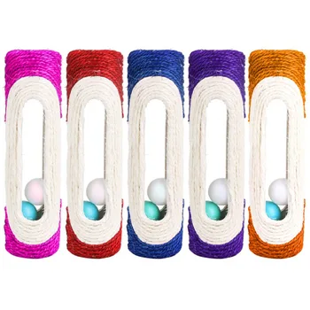 

Funny Pet Cat Toys Rolling Sisal Scratching Post Trapped With 3 Ball Toys for Cat's Puppy Pet Training random color Gift