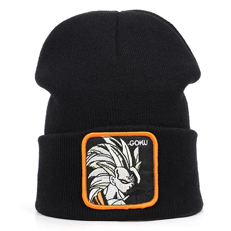 Dragon Ball Z GOKU Beanie Hat высококачественные хлопковые повседневные шапочки для мужчин и женщин теплая вязаная зимняя шапка модная однотонная Кепка в стиле унисекс