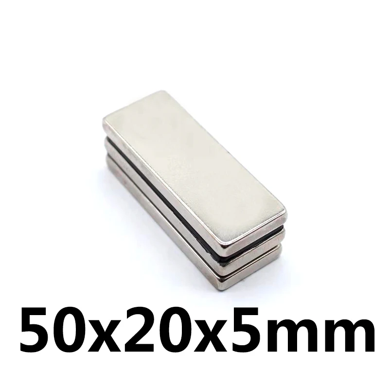 

15/30/45pcs 50x20x5mm N35 Super Strong Neodymium Magnets Block Cuboid Rare Earth 50*20*5 Magnet