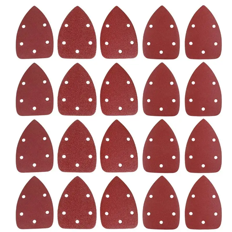 60 шт. треугольная Песочная бумага флокирование самоклеящаяся наждачная