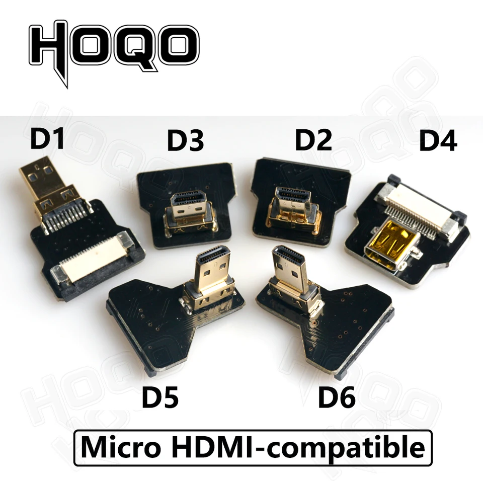 Chenyang CYFPV - Cavo Piatto FPC Da Micro HDMI A HDMI Maschio 0,5 M Con Angolo 90° | Morbido Per Gimbal E Droni | 1080p - 3