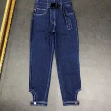 Модные женские джинсы с высокой талией, женские облегающие джинсовые штаны до щиколотки