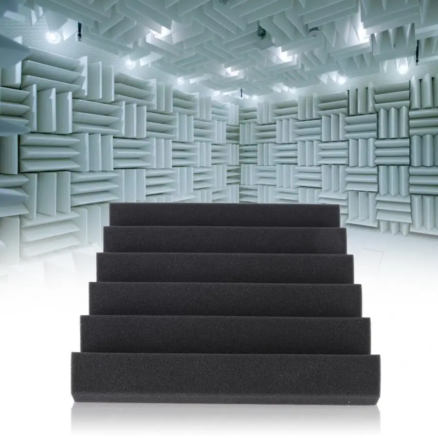 6 шт Звукоизоляционная пена Звукопоглощающая губка акустические панели пена для домашнего кинотеатра