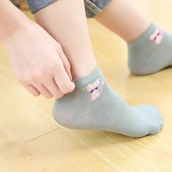 

5pair/lot Summer Cotton Women Short Socks Fashion Breathable thin Gilrs Ankle Socks Comfortable Casual Socks Female