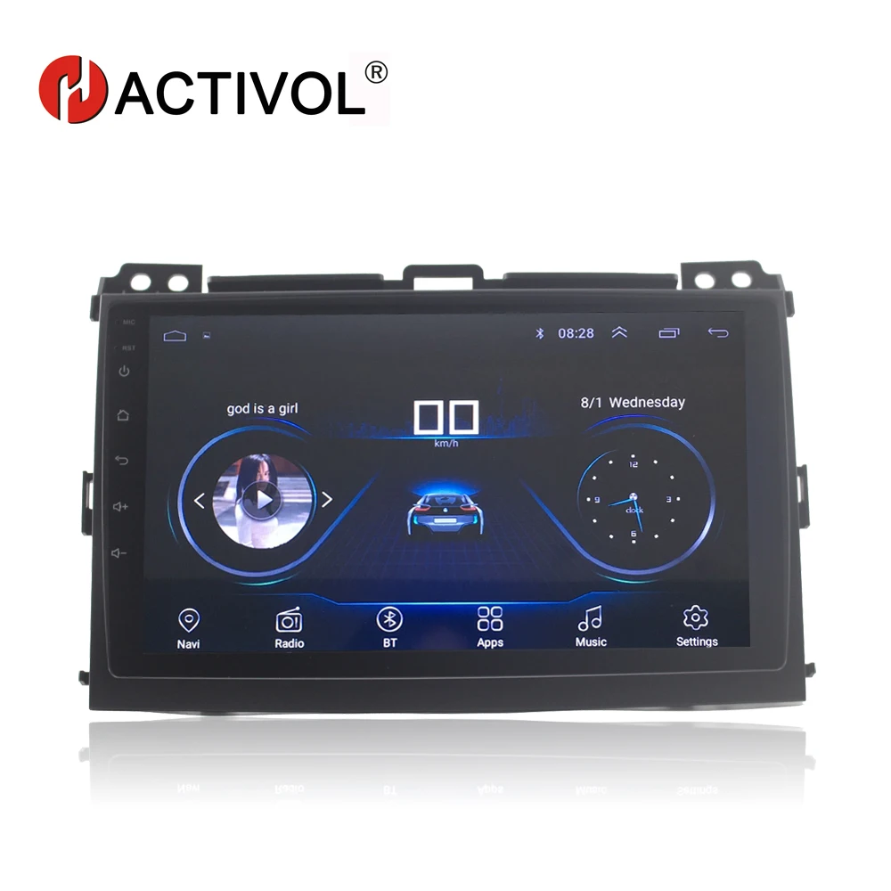 Автомагнитола HACTIVOL мультимедийный проигрыватель 9 дюймов 1024*600 с четырехъядерным