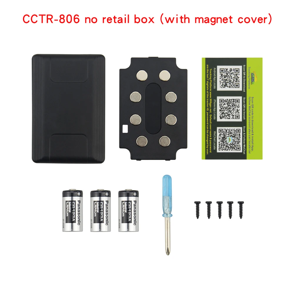 Gps+ LBS GSM Магнитный gps трекер CCTR-806 слежения за автомобилем-устройство Портативный долгий срок службы Низкая потеря батареи отслеживание мобильным приложением - Цвет: No box magnet cover
