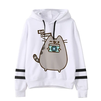 

Sidno cat hoodie women fashion cartoon korean harajuku pink female style kawaii 90s clothes hood Sweatshirt Oversized cat clothe