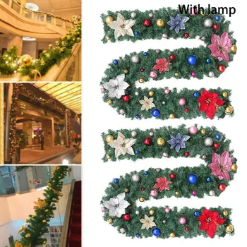 

Christmas Simulated Flower Cane 2.7 Meters Encryption Simulation Christmas Floret Rattan Rattan Artificial Rose Silk Wreath
