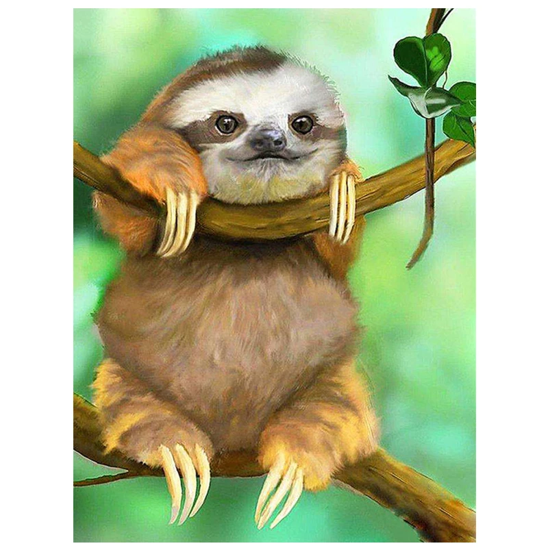 Diamond Embroidery Sloth 5DDiy Diamond Painting animal Mosaic Cross Stitch Needlework full Roundsquare Rhinestone Sticker