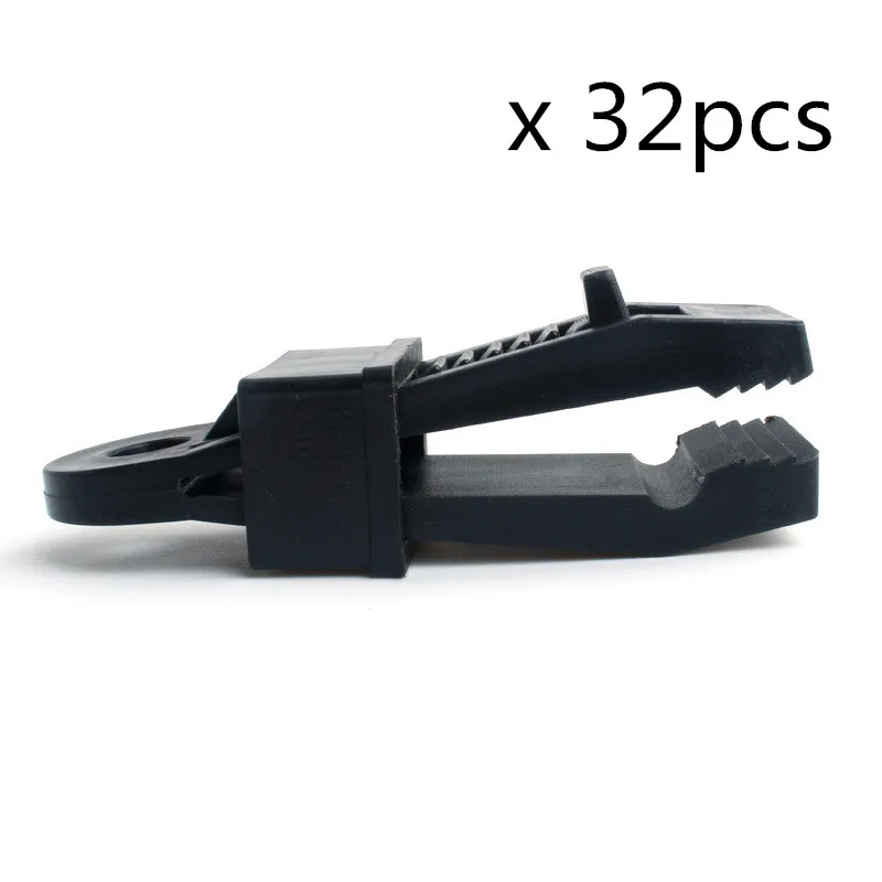 black x32 Большой размер, лодка, прицеп, крышка для парусины и брезента, защелкивающаяся основа, зажим для палатки для кемпинга, тент, зажим для навеса, каноэ, байдарка, Аксессуары для велосипеда - Цвет: black x32